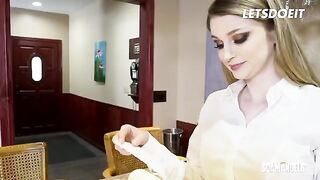 Two kinky sluts fucked hard by their boss in an intense office threesome