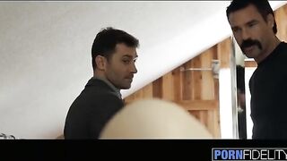 Babe Lily Love fucked by two cocks with intense passion