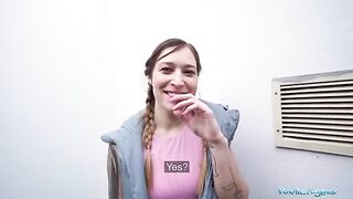 The agent booked a hotel room and called the girl to fuck
