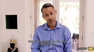A girl seduces her boyfriend’s dad, tired of his ego and immaturity
