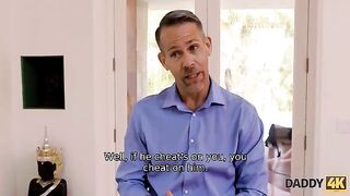 A girl seduces her boyfriend’s dad, tired of his ego and immaturity