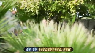 Abella Danger’s seductive ass tempts Kyle Mason into a steamy outdoor encounter