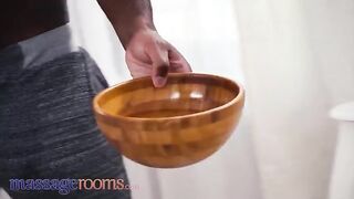 A masseuse with a big black cock fucked the Russian beauty in oil