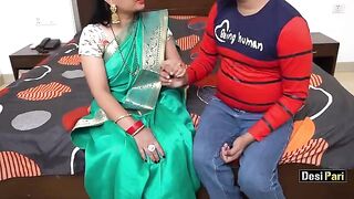 Desi Pari gets fucked by tuition teacher with shaved pussy and Hindi audio