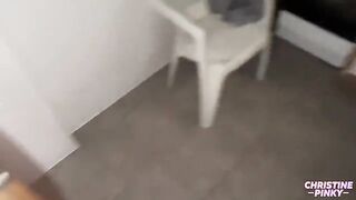 A man fucked a sexy brunette in the kitchen at night