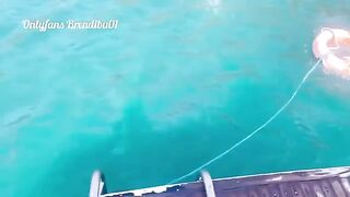 A big ass Latina girl has sex on a public yacht, showcasing her stunning curves