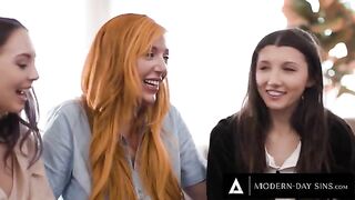 Lauren Phillips helps two inexperienced girls to get fucked