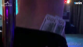 Group sex with students backstage from an orgy party