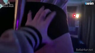 Group sex with students backstage from an orgy party