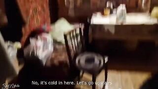 A pick-up guy fucked a slut in an abandoned house with intense passion