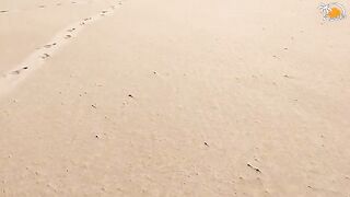 Amateur couple engaged in real public sex right on the beach in Valencia