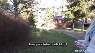 German blonde MILF is a slutty bitch who loves to get fucked in public for cash
