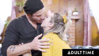 Aiden Ashley gets her pussy smashed by a hot date with intensity