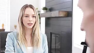 Skinny babe Lily Larimar must fuck to get the job done