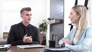 Skinny babe Lily Larimar must fuck to get the job done