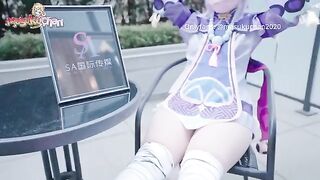 Massage with Lewd Qiqi from Genshin Impact gets her pussy filled with cum