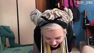 A girl was sucking the cock of her neighbor, it was a secret