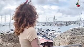 Redhead invited to sail, had sex and made blowjob