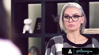 A busty counselor helps an Asian couple with their marriage issues