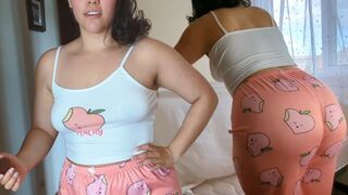 A stepmom with a big ass gets mad at her stepson and asks him to massage it