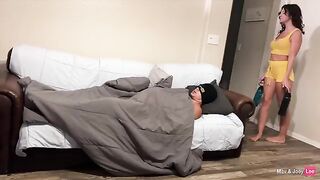 A wife gets her cunt smashed by her husband's friend