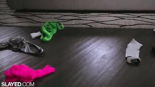 Fit lesbians Vanna and Alexis have a hot lesbian sex with toys in Slayed