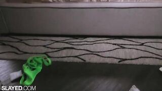 Fit lesbians Vanna and Alexis have a hot lesbian sex with toys in Slayed