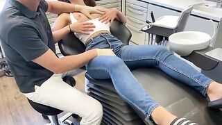 A hot doctor examined the girl’s mouth and got wild with her