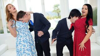 Pervert stepsons can't talk to girls, so their hot moms teach them how to be men