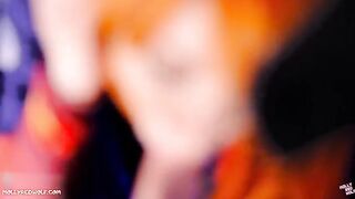 Asuka Langley’s tight pussy creampied after sloppy blowjob