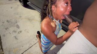 Married woman gets banged in the parking lot by stranger