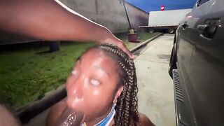 Married woman gets banged in the parking lot by stranger