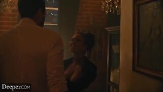 A curvy burlesque dancer got fucked hard at the afterparty in a sensual scene