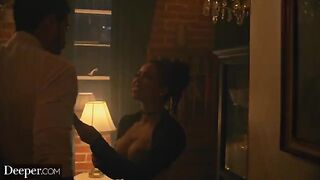 A curvy burlesque dancer got fucked hard at the afterparty in a sensual scene