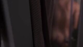 A girl took a bath and her neighbor peeked through the wall