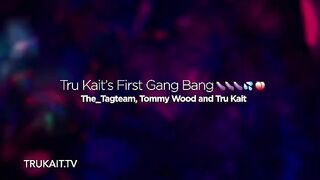 First gangbang for the hot Latina girl Tru Kait