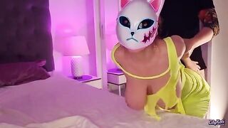 I was invited by a girl in anime style to her home, but I got fucked
