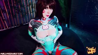 Overwatch nerd fucked DVA in a cosplay twist, showcasing her passionate side