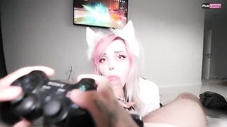 I play Genshin Impact while my girlfriend fucks me hard
