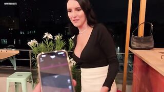 Sexy girl almost gets caught while giving a blowjob in Paris