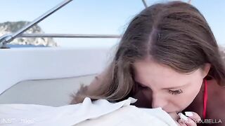 A girl had sex with her friend on a yacht, while her guy was there too