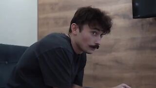 A hot chick is cleaning up the house and gets fucked