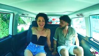 Italian girls are having fun in the camper with two couples