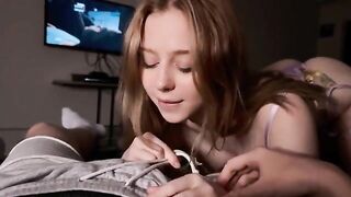 The girl made a surprise for her boyfriend and fucked him hard