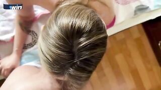 The stepmom with big tits thanks the stepson for breakfast in a steamy encounter