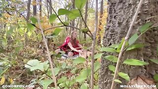 Little Red Riding Hood gets fucked by the Big Bad Wolf outdoors