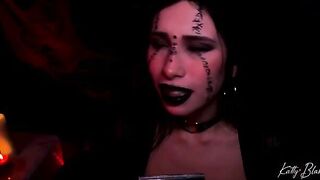 The evil witch Katty Blake got fucked by a huge cock on Halloween