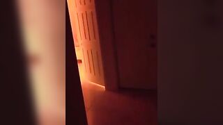 Redhead girl fucks in front of her house, exciting the voyeur neighbor