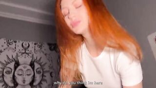 An incomprehensible sexy girl caught and sucked his dick