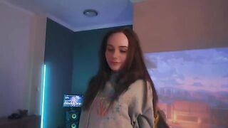 The girl realized her stepbrother’s dreams, showcasing her tight pussy